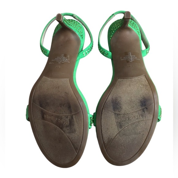 Marc Fisher Betila Green Slip On Slingback Crystal Embellished Heels Siz… - Picture 9 of 9